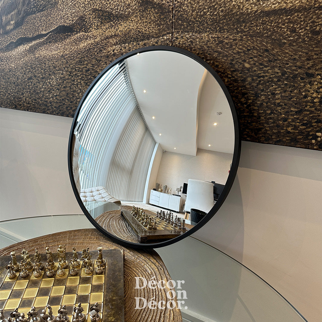 Silver Bubble Interactive Mirror (Black Frame)