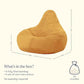 Yellow Large Adult Bean Bag Chair (with Filling)