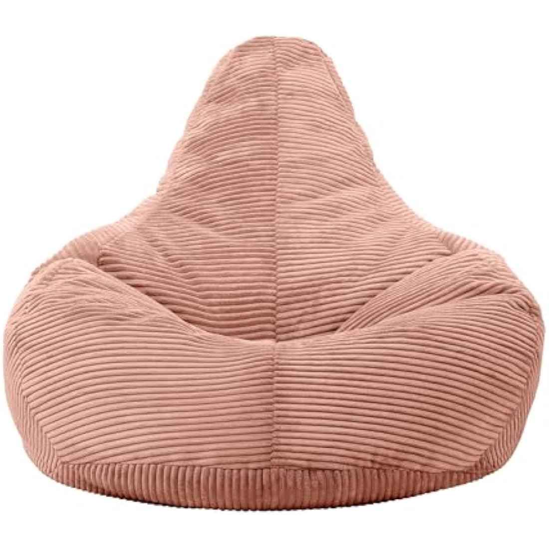 Large Adult Bean Bag Chair – Corduroy Lounge Chair with Filling