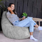 Grey Large Adult Bean Bag Chair (with Filling)