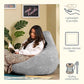 Grey Large Adult Bean Bag Chair (with Filling)