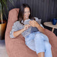 Large Adult Bean Bag Chair – Corduroy Lounge Chair with Filling