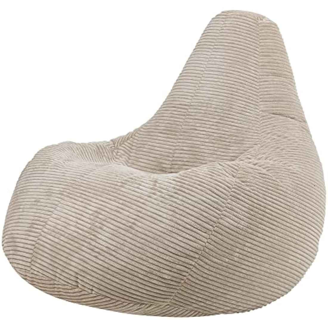 Beige Large Adult Bean Bag Chair (with Filling)