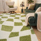 Joli Checkered Green & White Rug