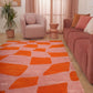 Joli Checkered Orange & Pink Rug