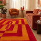 Joli Geometric Red & Orange Rug