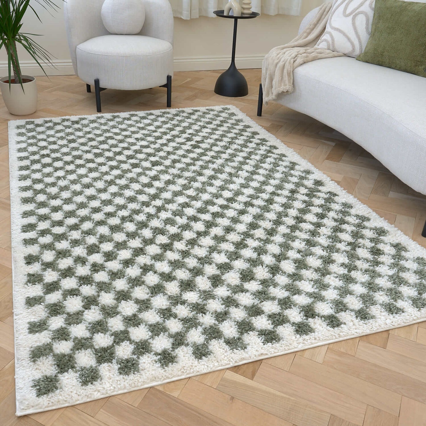 Moodi Shaggy Green Lunel Rug