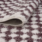 Moodi Shaggy Purple Mosscheck Rug