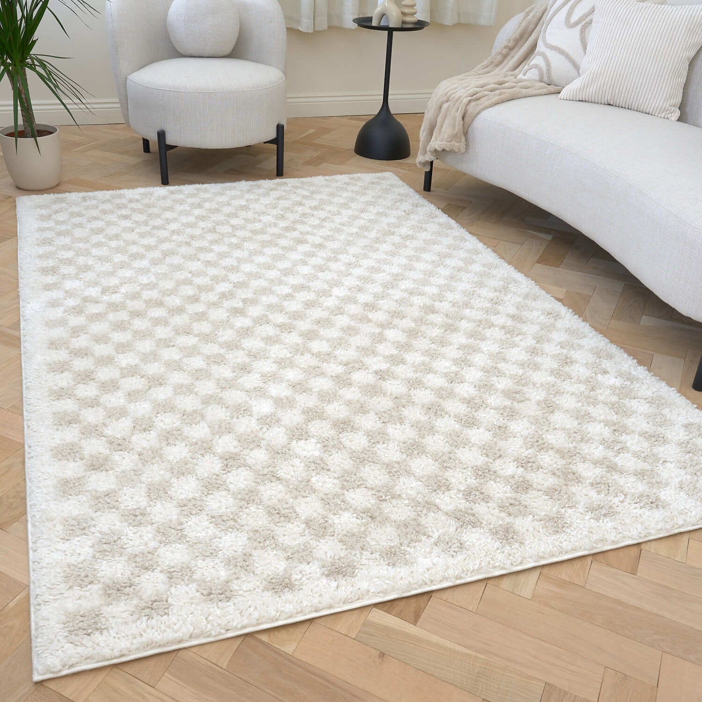 Moodi Shaggy Light Beige Nomari Rug