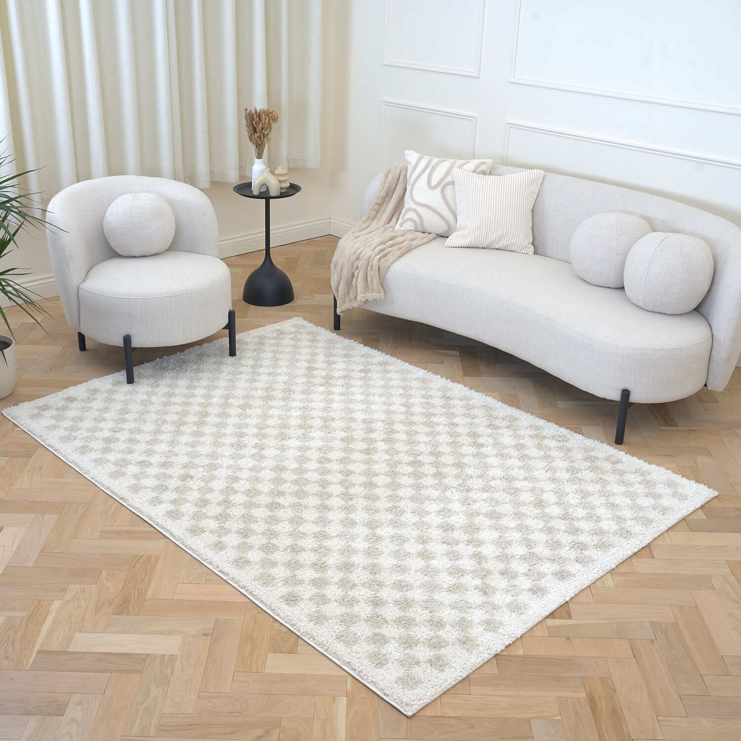 Moodi Shaggy Light Beige Nomari Rug