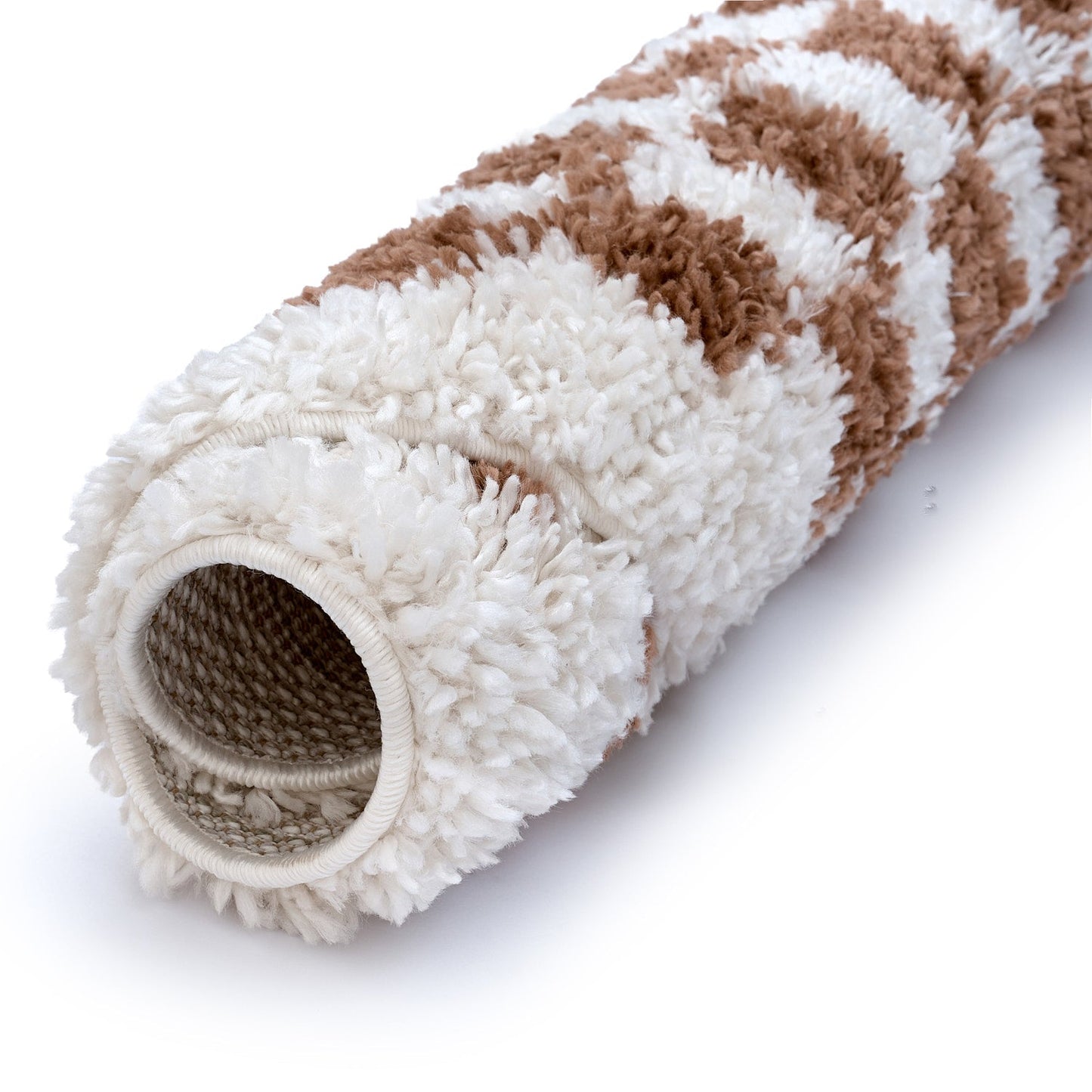 Checkered Shaggy Rug – Plush Decorative Floor Rug for Living Room, Bedroom & Hallway