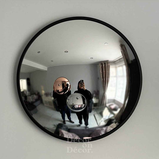 Bubble Mirror – 50.5cm Convex Wall Mirror with Matte Metal Frame (Gold, Black, Silver, Copper)