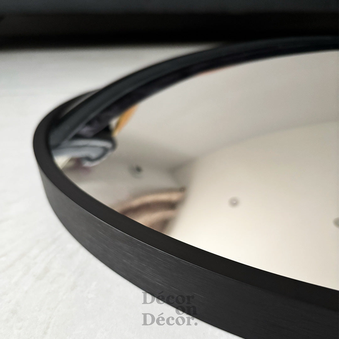 Silver Bubble Interactive Mirror (Black Frame)