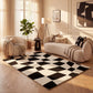 Checkered Wavy Rug – Modern Decorative Floor Rug for Living Room, Bedroom & Lounge