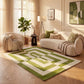 Joli Geometric Green & White Rug