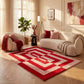 Joli Geometric Red & Pink Rug
