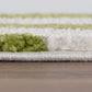 Joli Geometric Green & White Rug