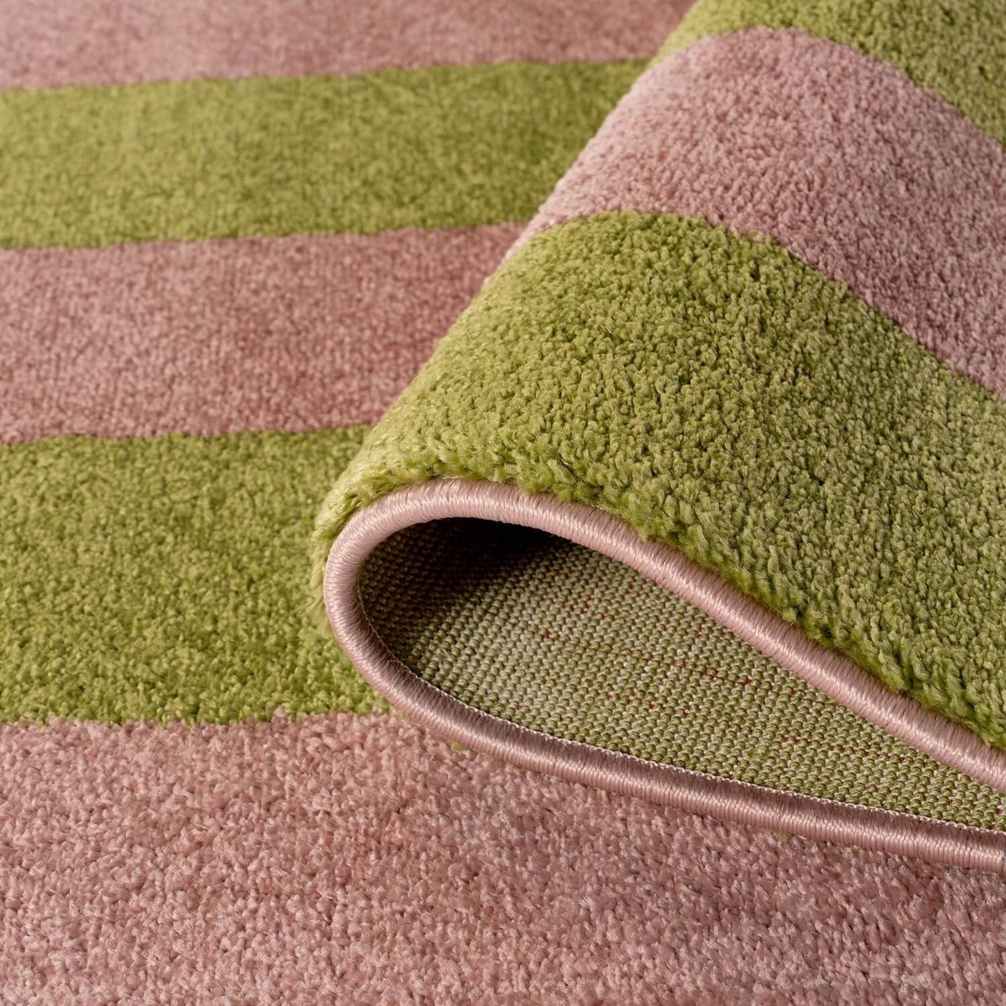 Joli Geometric Green & Pink Rug