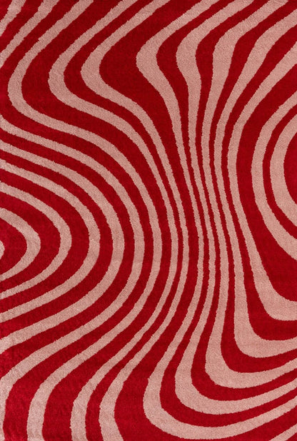 Joli Striped Red & Pink Rug