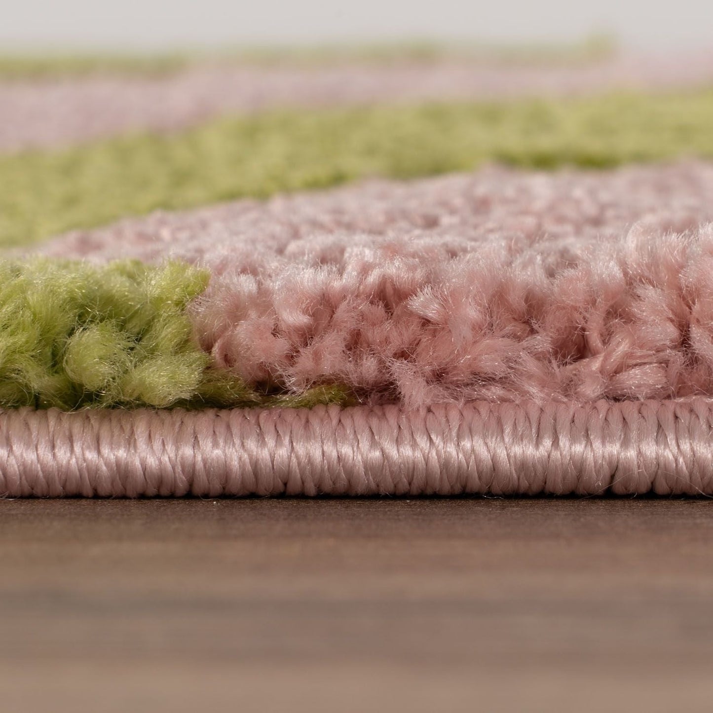 Joli Striped Green & Pink Rug