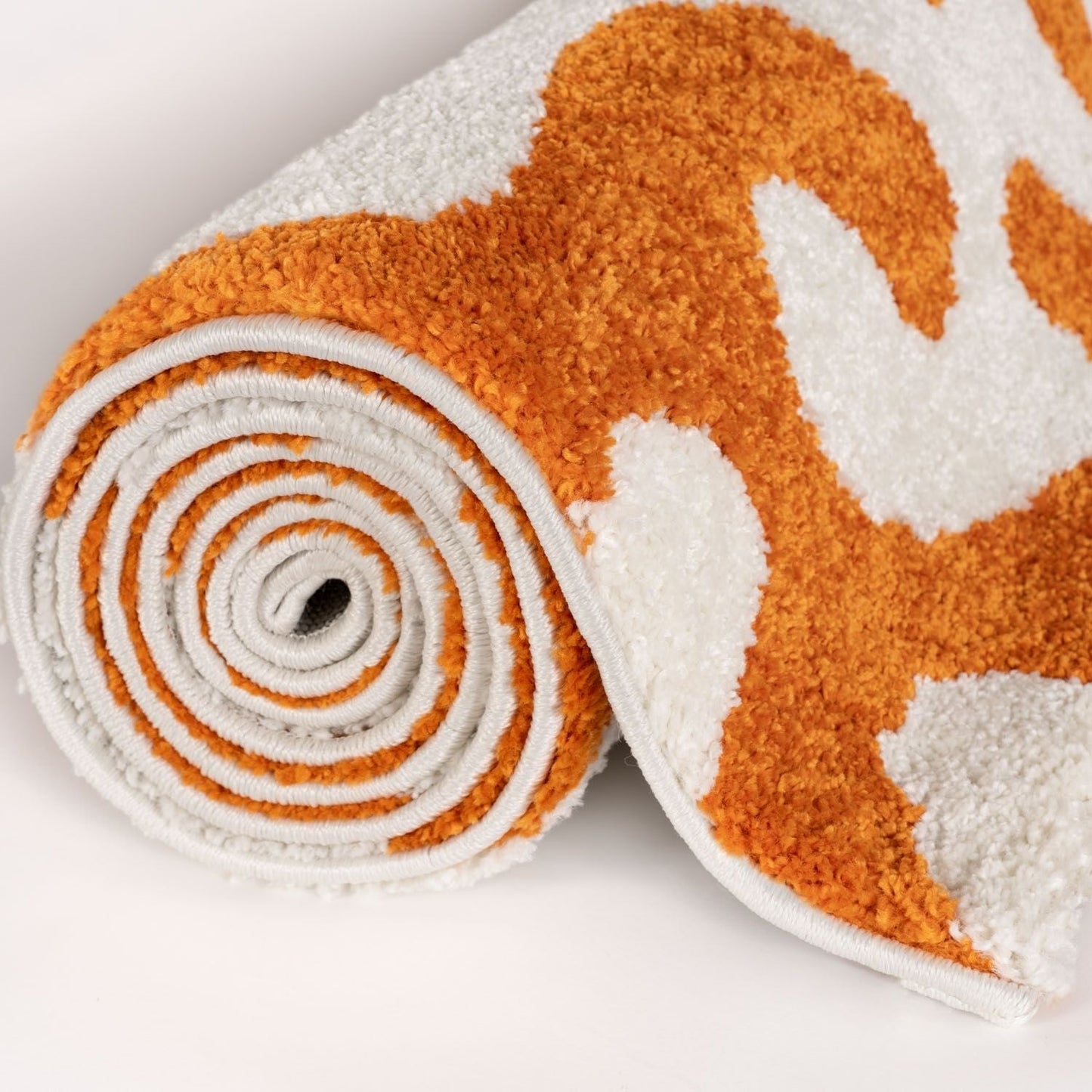 Joli Doodle Orange & White Rug