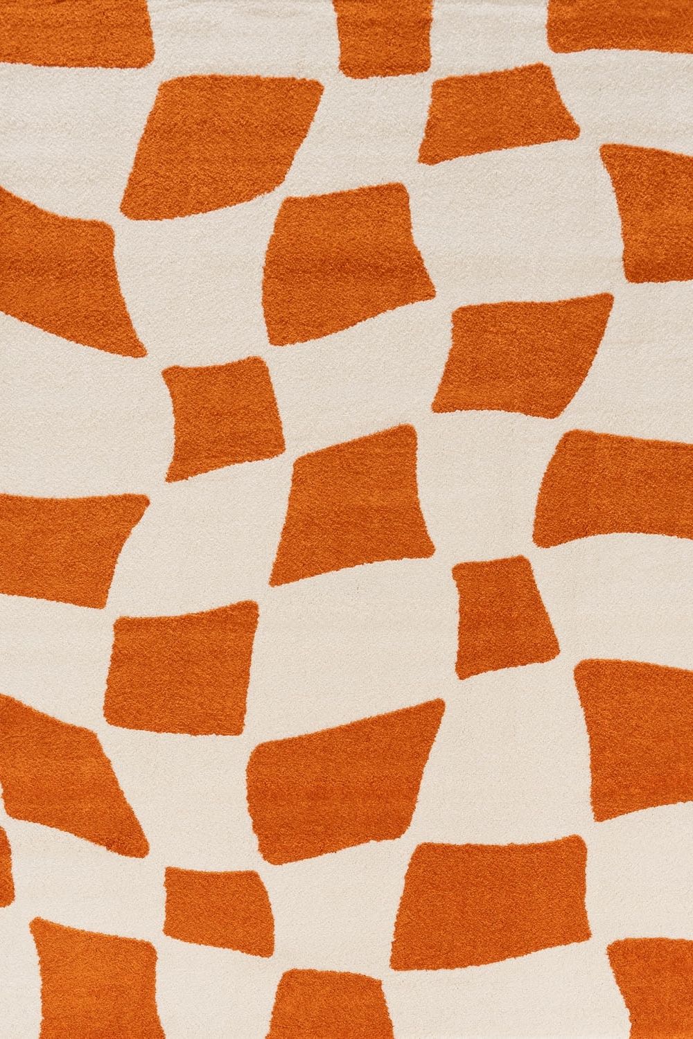Joli Checkered Orange & White Rug