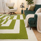 Joli Geometric Green & White Rug
