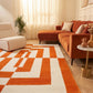 Joli Geometric Orange & White Rug
