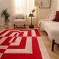 Joli Geometric Red & Pink Rug