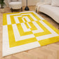 Joli Geometric Yellow & White Rug