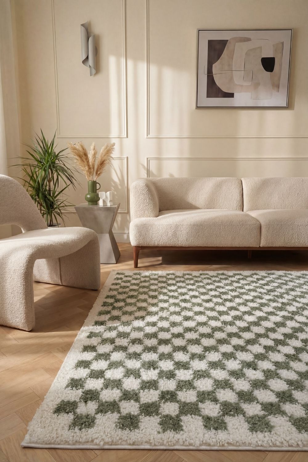 Moodi Shaggy Green Lunel Rug